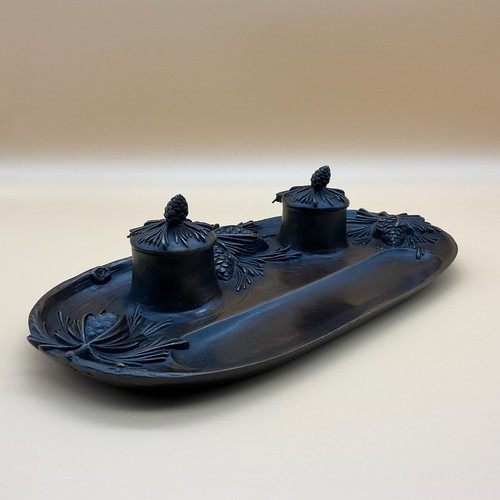 Antique Early 20th C. Tiffany & Co. Bronze Desk Set, M. Migneaux Signed - Picture 5 of 14