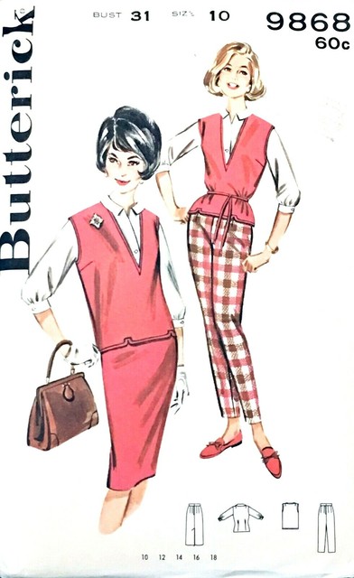 Cigarette Pants Casual Sewing 50s 