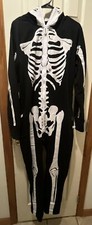 Tipsy Elves Skeleton Costume ONE Piece Unisex Medium Zip Up Heavy Warm NWT