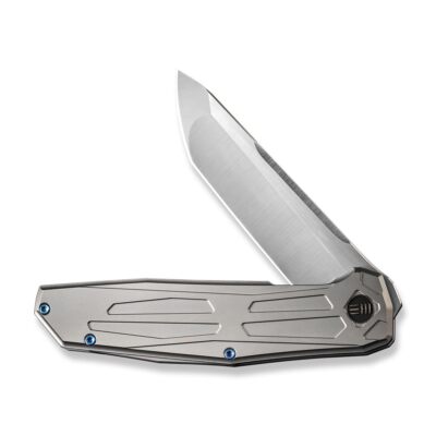 WE Knives Shadowfire Frame Lock 22035-2 Gray 6AL4V Titanium Pocket Knife