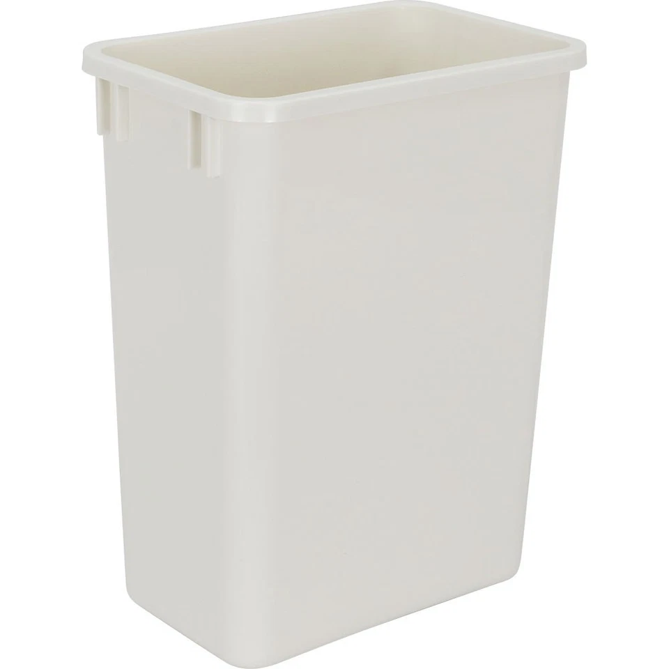 HARDWARE RESOURCES 35 Quart White Kitchen Cabinet Waste Container Trash Can Garbage Bin Replacement
