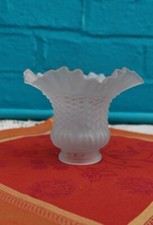 1 Lampenschirme weiß Glas Antik Stil Vintage Boho Tiffany Blumenlampe