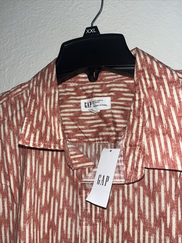 MEN GAP STRETCH POPLIN SLIM FIT SHORT SLEEVE SHIRT LARGE L - Picture 7 of 7