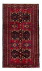 Vintage Geometric Area Rug 3'7" x 6'2" Traditional Hand-Knotted Wool Carpet