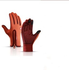 Winter Touch Screen Outdoor Sports Windproof Cycling Bike Riding Gloves Orange