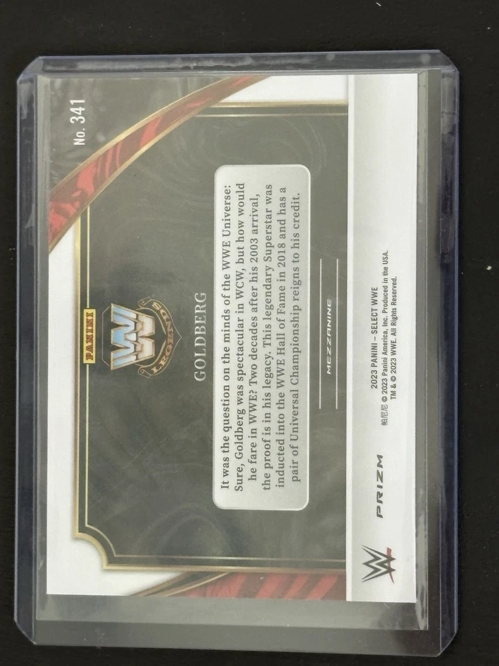 2023 Panini Select WWE - Mezzanine Goldberg #341 Silver Prizm - Image 2 of 2