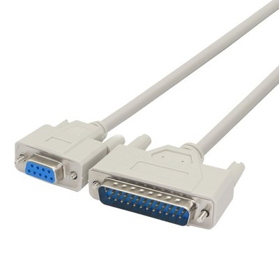 DB9 auf DB25 Nullmodem serielles Kabel 1,5 m für PC DTE DCE
