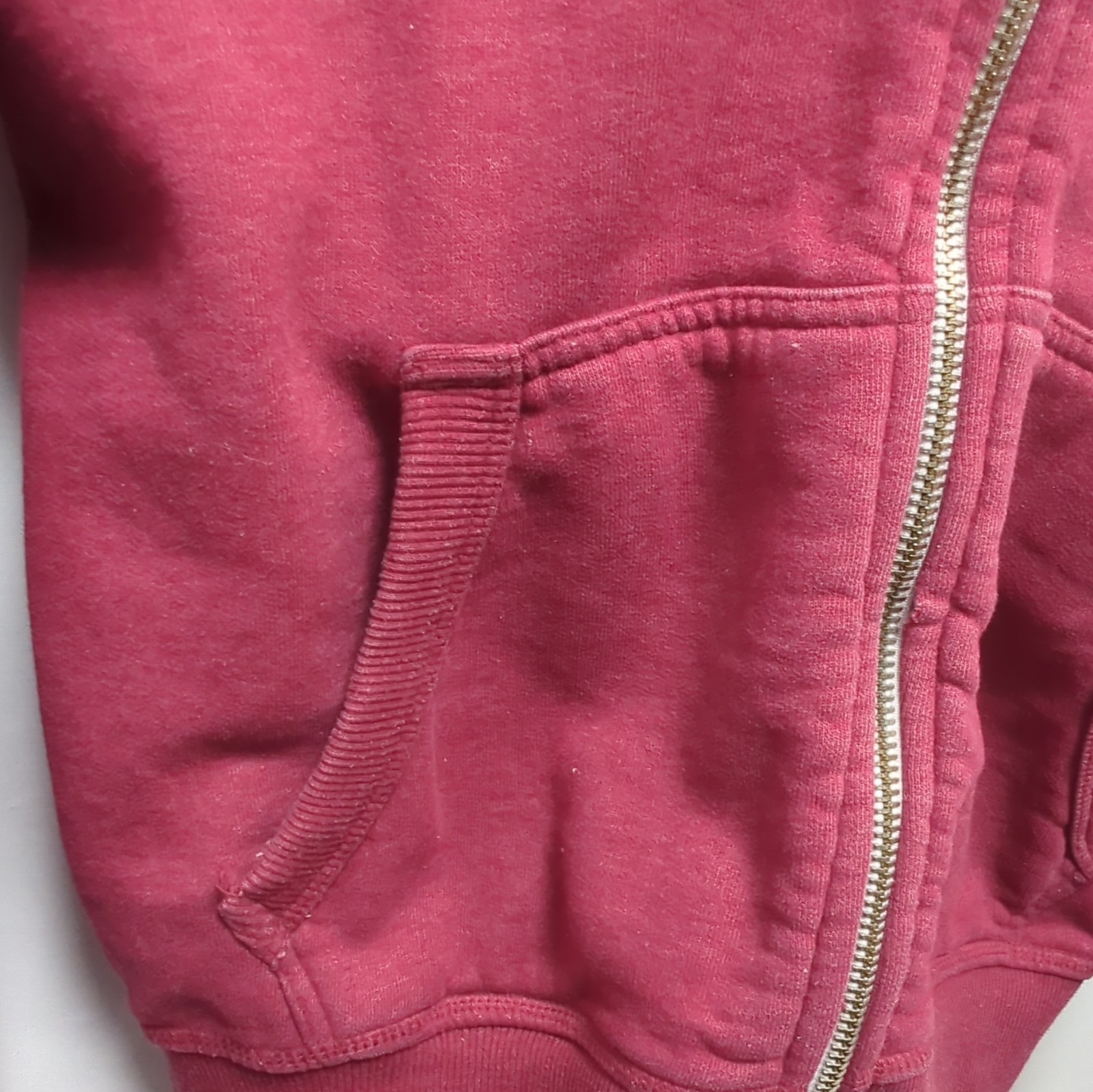 Superdry Orange Label Womens Burgundy Pink Zip Hoodie Embroidered Logo image 8