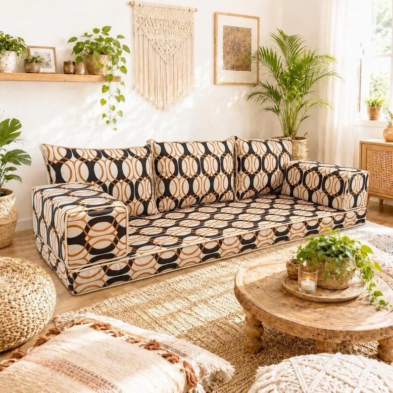 Majlis,floor sofa couch,floor cushions,bohemian furniture,yoga mat
Opens in a new window or tab