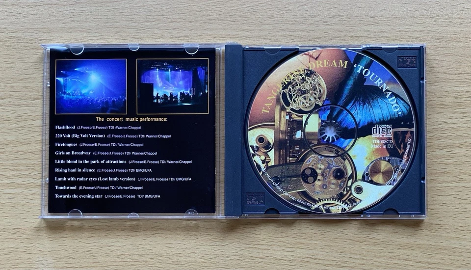 Tangerine Dream CD - Tornado Live - TDI Music International 1997 Foto 2 de 3