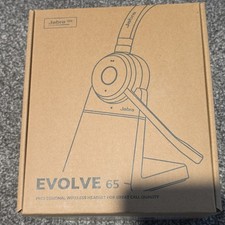 Jabra Evolve 65 Black Bluetooth Wireless Single On-Ear Headset Boom Mic