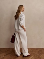NWT Varley The Wide Leg Pants 28 DoubleSoft fabric Women's Size S - Ivory