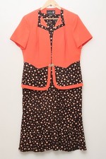 MaDam Collection by Tally Taylor USA Size 14 dress & jacket in orange & brown