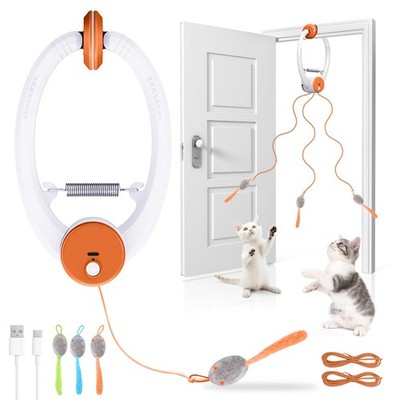 Interactive Cat Toys for Indoor Cats, Cat Automatic Flying Bird Feather Wand,...