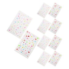 10 Sheets Makeup Patches Cute Face Stickers Rhinestones for Gems Sticky