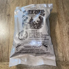 MRE Menu 7 - Brisket Entree(Gravy With Seasoned Beef Brisket Slices) Military