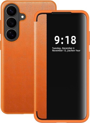 Case for Samsung Galaxy S26 5G S View, Flip Leather Cover Clear Smart View