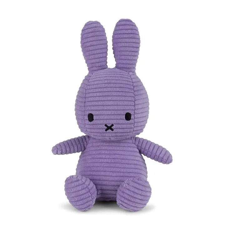 ECO CORDUROY MIFFY SOFT TOY -  DARK PURPLE - 23CM **NEW**