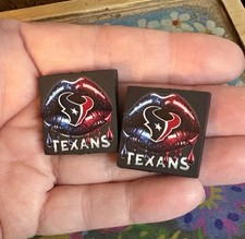 2 Pce HOUSTON Football Team Silicone Focal Beads DIY Jewelry Pens NEW