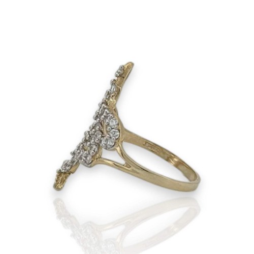 Snake Ring CZ - 10K Yellow Gold - Picture 3 of 16