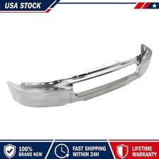 Front Bumper Face Bar Compatible with 2004 2005 F-150 W/o Fog Light Holes Chrome