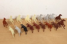 Vintage 1950s Marx Fort Apache Horses Brown Grey Cream Black Bundle Lot 54mm