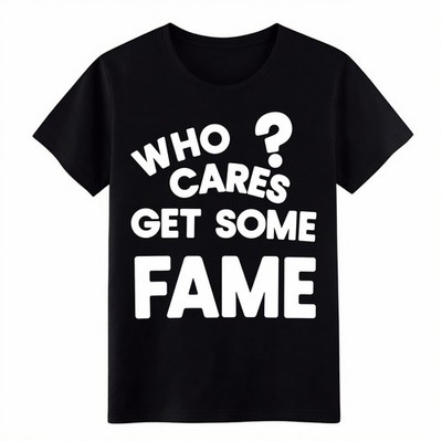 Vintage Who Cares Get Some Fame Sarcastic Attitude Statement Baseball Cap