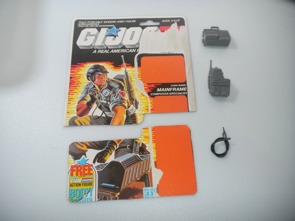 Figura y tarjeta Mainframe V1 1986 de colección G.I. Lote GI Joe 3.75 ARAH *100% Completo Foto 2 de 4