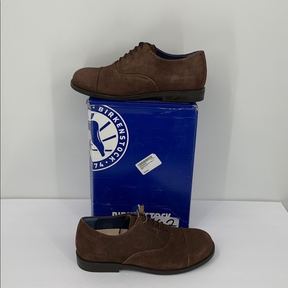Birkenstock Dalen oxford tie shoe mocha brown nubuck suede  display picture 1
