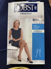 Jobst Ultrasheer  Compression Stockings 15-20 mmHg Knee CT Small Classic Black