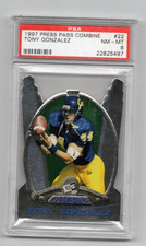 1997 PRESS PASS COMBINE 22 PSA8 TONY GONZALEZ ROOKIE HOF