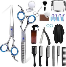 Hair Cutting Scissors Kit,27PCS Professional Stainless-Steel Sharp Barber Pro...