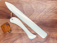 Resin bone folder and creaser tool for leather craft bookbinding set of 2