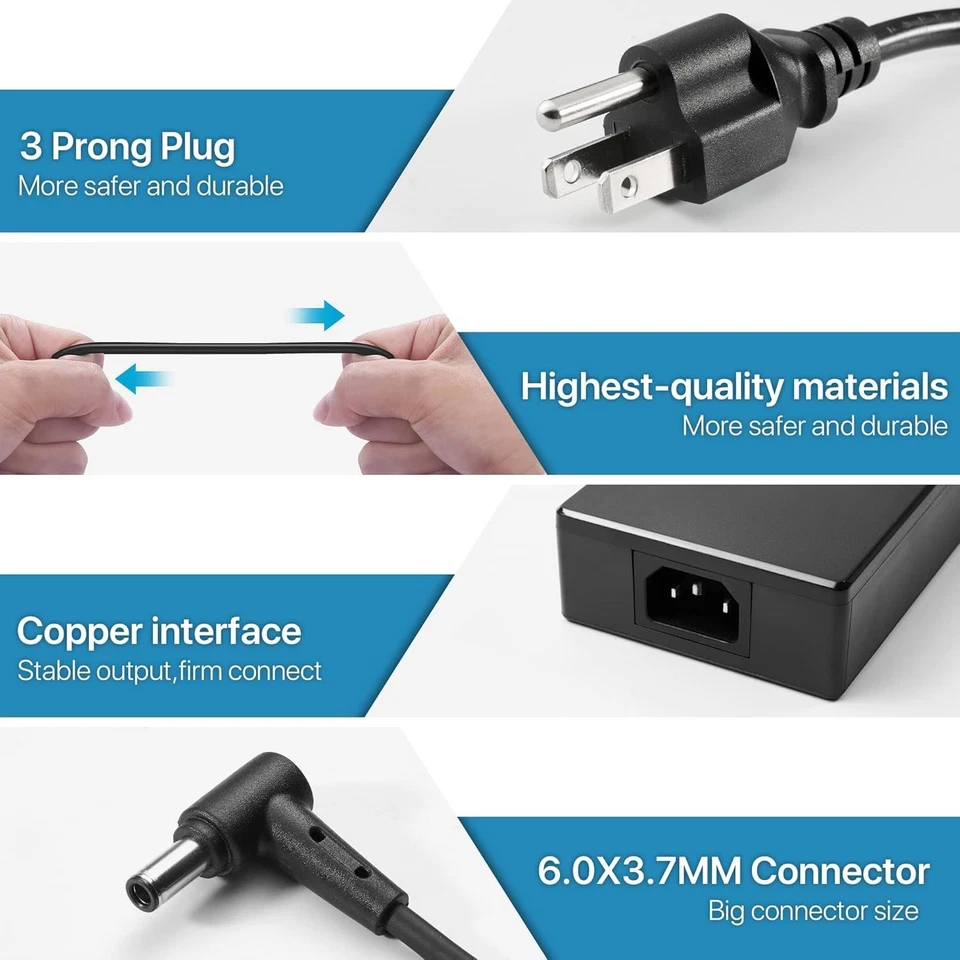 Cargador de 240 W de alto rendimiento para portátiles Asus Zephyrus Foto 4 de 4