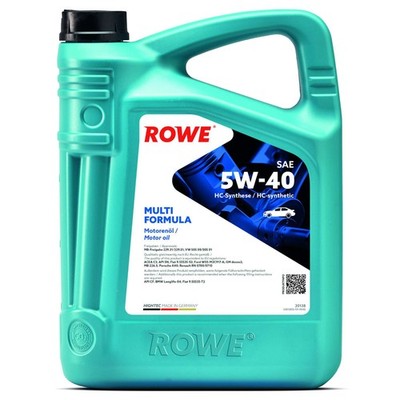 For ROWE OLEJE DODATKI 20138-0040-99 HIGHTEC MULTI FORMULA 5W-40 4L ROWE MB-229