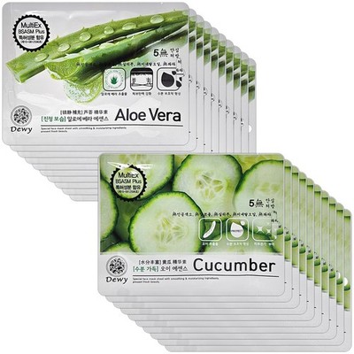 20pcs Korean Beauty Face Mask Sheets Moisture Facial Skin Care mix Set (2types)