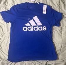 Brand New Men's Adidas T-shirt Royal Blue Size L