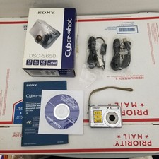 Sony Cyber-shot DSC-S650 7.2MP Digital Camera Silver in Box Tested Working