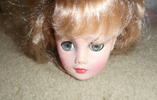 Vintage 1970s 20 Marked Plastic Blonde Girl Doll Head 3 1/2" Tall