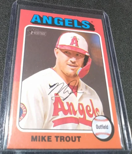 2024 Topps Heritage Low Number Short Print Mike Trout! Card No. 52! Angels SP