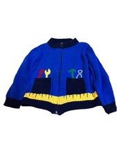 florence eiseman boys tools full zip cotton cardigan size 4