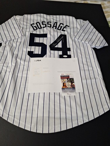 Autographed/Signed Goose Gossage New York Pinstripe Baseball Jersey JSA COA - Picture 8 of 16