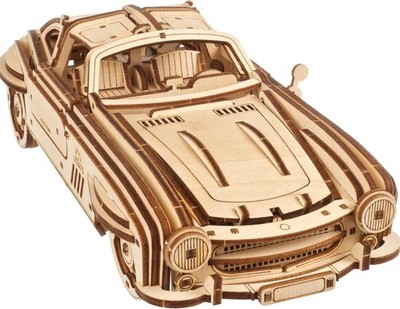 UGEARS Winged Sports Coupe Model Car Kit - 3D Wooden Puzzle for Adults   Mode...