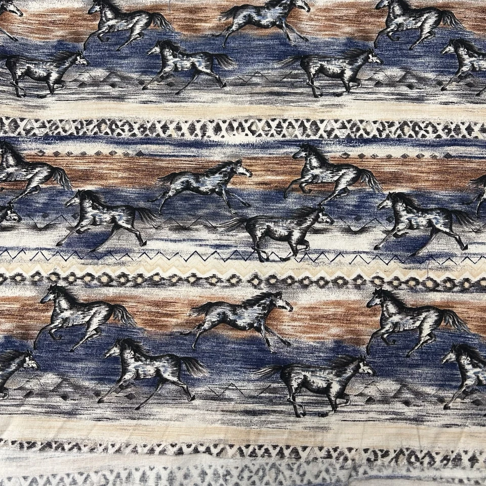 "Tela de caballo del salvaje oeste vintage Quilters - 35"" X 54"" - fecha 1998" Foto 3 de 4