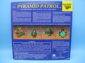 PYRAMID PATROL Pioneer Laser Active Mega LD Disc Game TAITO +Instructions Japan