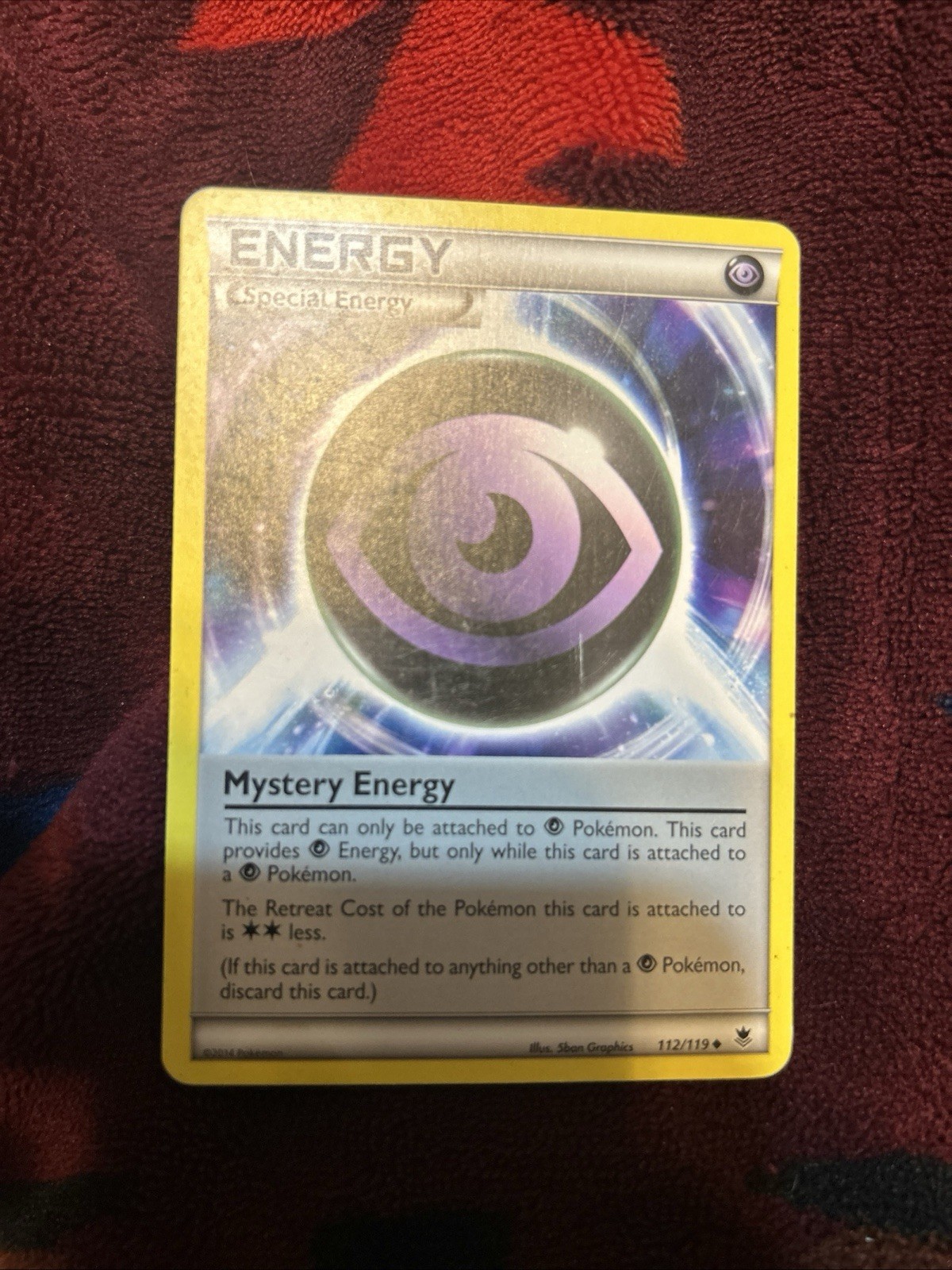 Pokemon Card- Mystery Energy 112/119- Reverse Holo- XY Phantom Forces
