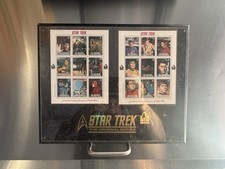 1996 Star Trek 30th Anniversary Framed 18 Stamp Set w/ COA St Vincent