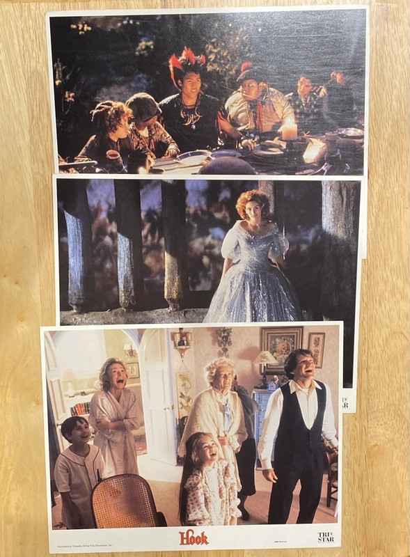 HOOK ORIGINAL 8x10 LOBBY CARD SET OF 3 1991 STEVEN SPIELBERG NEW