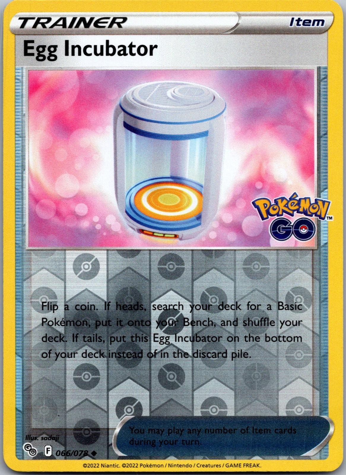 Egg Incubator 066/078 Uncommon Pokemon GO Pokemon Reverse Holo Near Mint