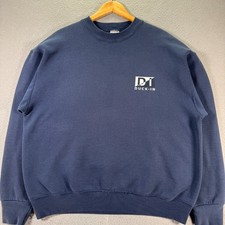 Vintage Duck In Virginia Beach Sweatshirt Adult XL Navy Blue Fleece Activewear